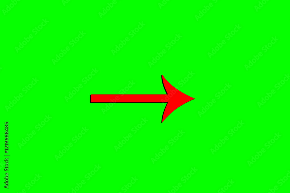 image with green background and red arrow, symbol with red arrow image with green background and red arrow, symbol with red arrow
