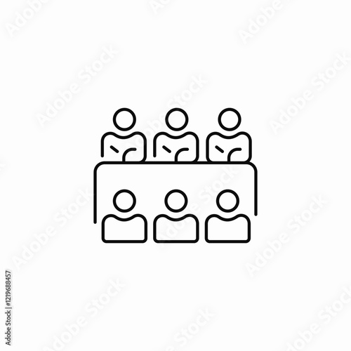 judge team icon sign vector