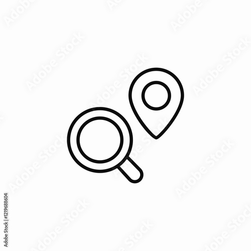 location search icon sign vector