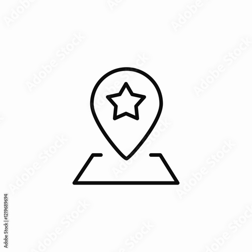 starred location icon sign vector