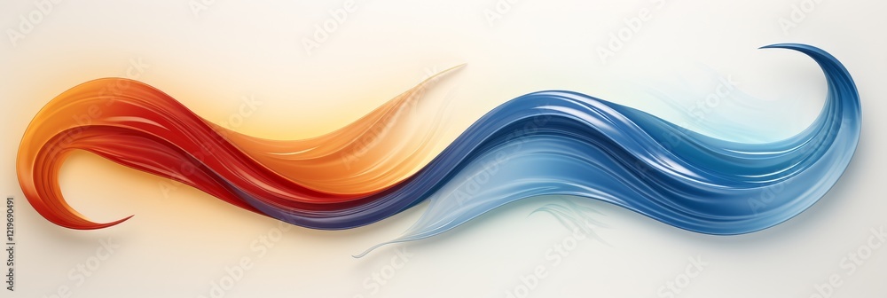 Fototapeta premium Vibrant swirls of color flowing together in harmonious design art. Generative AI