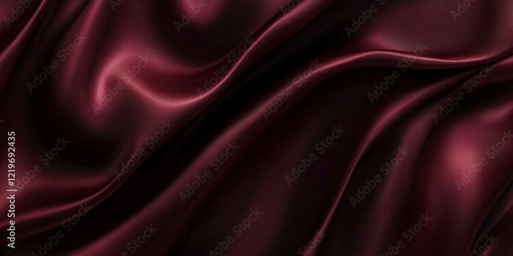 Obraz premium Luxurious Burgundy Satin Background with smooth flowing textures and a soft sheen