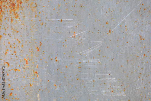 Φωτογραφία Rusty metal texture with scratches and weathered surface details