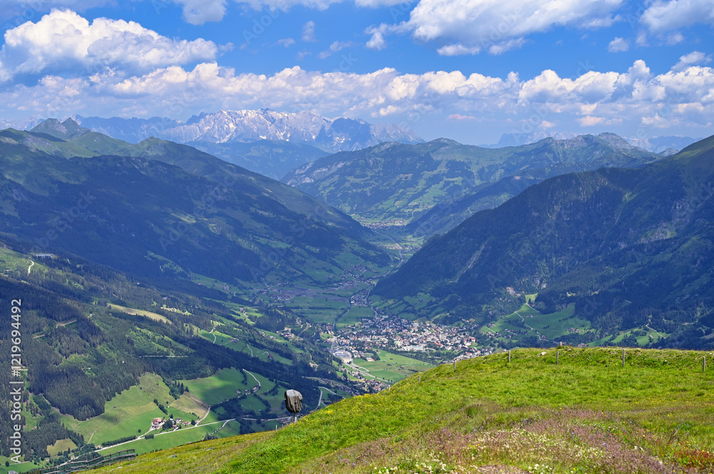 Fototapeta premium Bad Hofgastein village in valley ,Salzburgerland, Austria