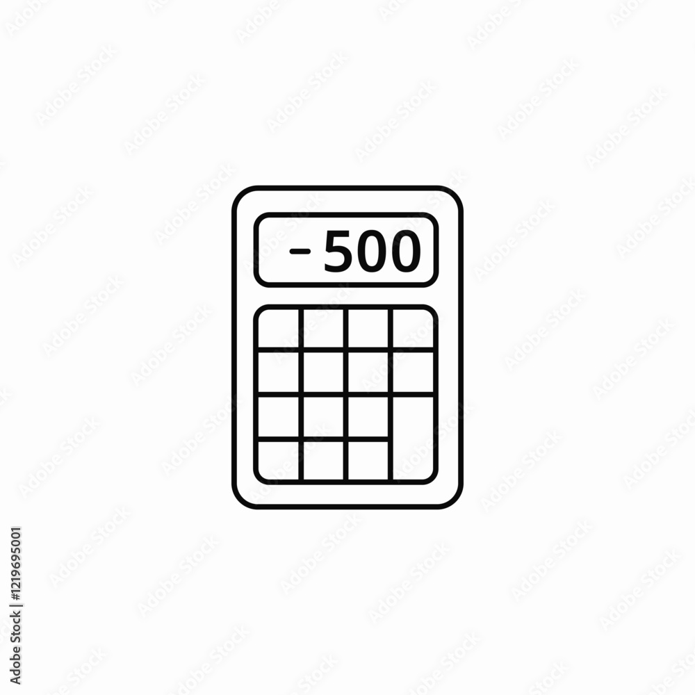 debt calculator icon sign vector debt calculator icon sign vector