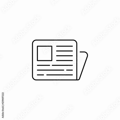 newspaper page icon sign vector