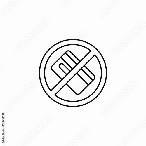 no bank card payments icon sign vector