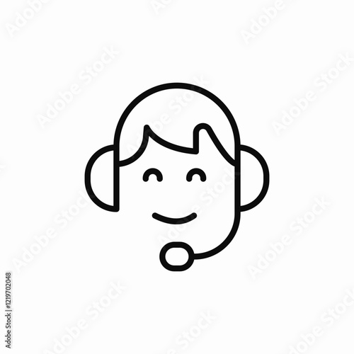 customer service agent icon sign vector