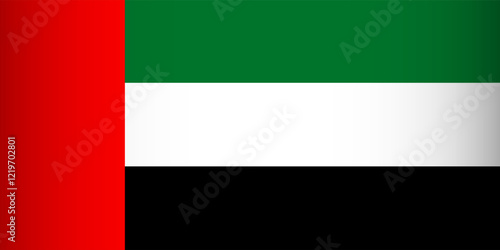 National Flag Of The United Arab Emirates. Vector Element