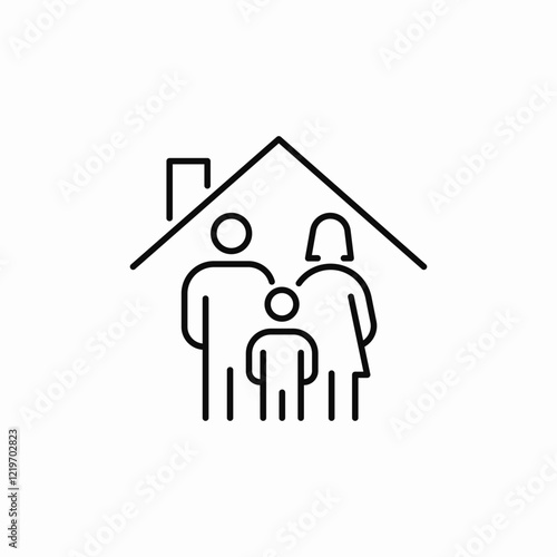 family house icon sign vector