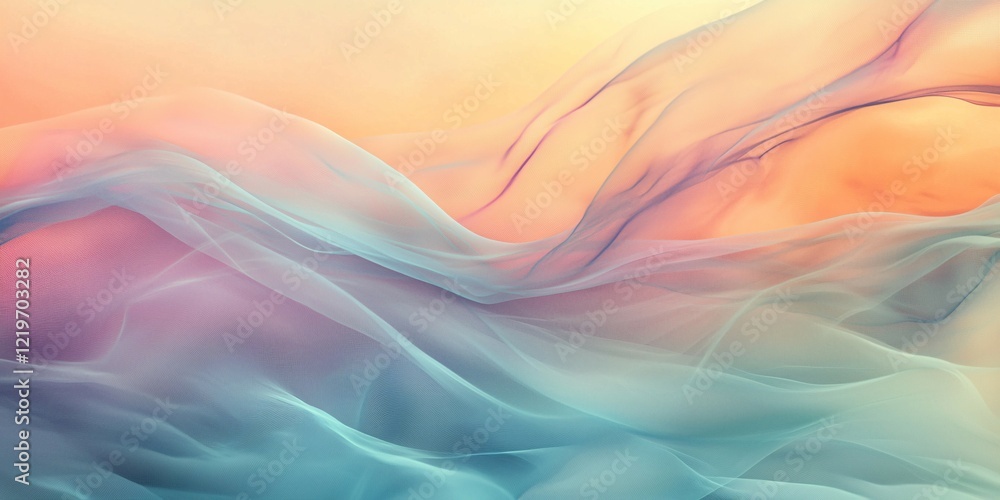 Soft Orange and Blue Flowing Fabric Gradient Background Soft Orange and Blue Flowing Fabric Gradient Background