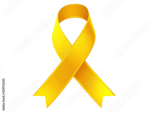 Isolated Yellow Ribbon