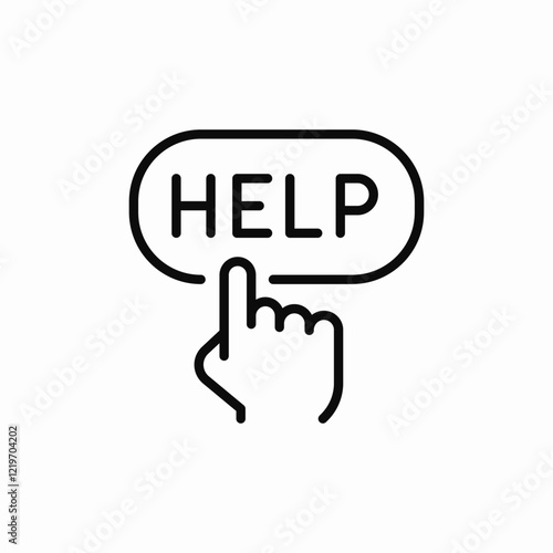 help request icon sign vector