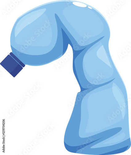 Crumpled plastic bottle raising awareness of plastic waste and the importance of recycling for a sustainable environment