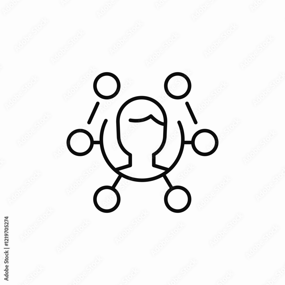 Obraz premium personal network icon sign vector