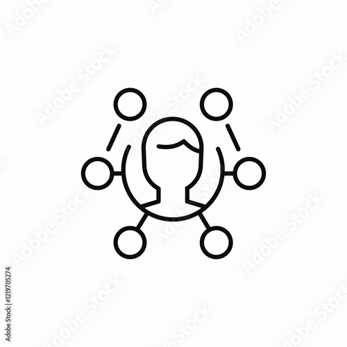 personal network icon sign vector