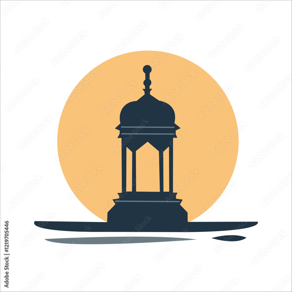 Fototapeta premium Ramadan kareem islamic greeting card background vector illustration