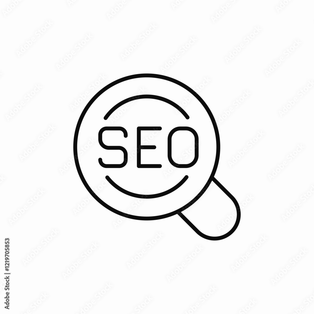 search engine optimization icon sign vector search engine optimization icon sign vector