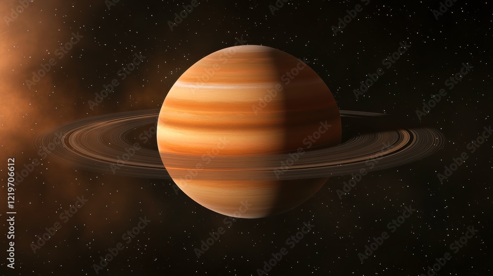 Obraz premium Distant Planet with Dynamic Lines and Bright Light