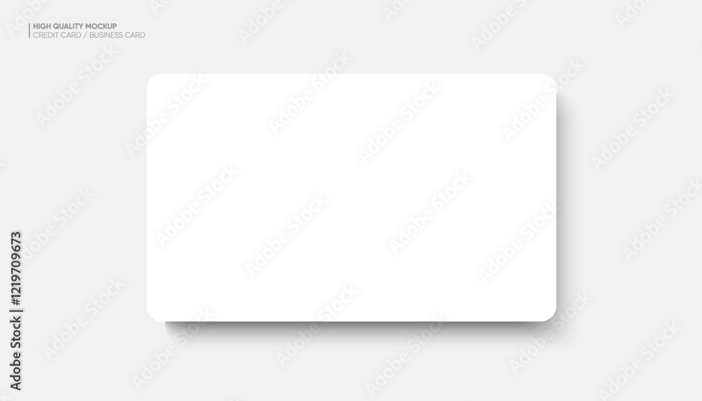 Business card mockup for your design template. Blank empty credit card mockup. Blank white gift card paper placeholder mockup Business card mockup for your design template. Blank empty credit card mockup. Blank white gift card paper placeholder mockup