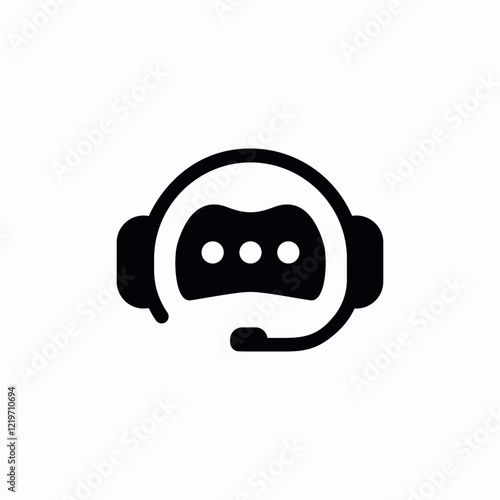 chatbot support icon sign vector