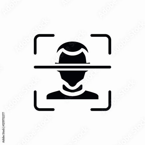 face scan icon sign vector