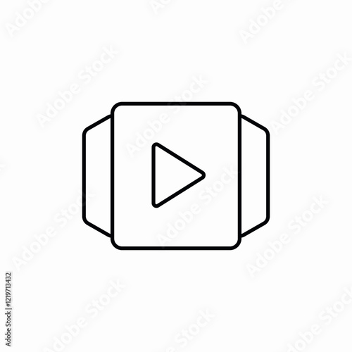 movie menu icon sign vector