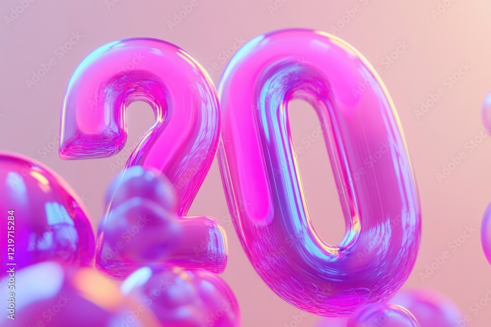 A bunch of colorful balloons in the shape of a number, suitable for parties and celebrations A bunch of colorful balloons in the shape of a number, suitable for parties and celebrations
