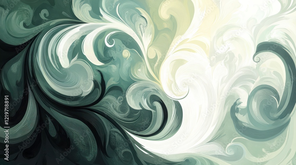 Gentle Swirling Patterns with Soft Color Palette Gentle Swirling Patterns with Soft Color Palette