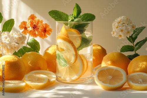 Captivating Close-Up of a Glass Jar Overflowing with Vibrant Fresh Fruits, Healthy Diet Concept for Harvest Season