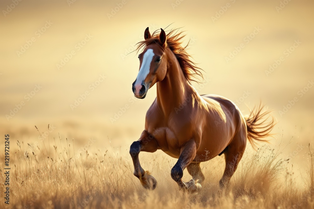 Chickasaw Horse galloping in the wild Chickasaw Horse galloping in the wild