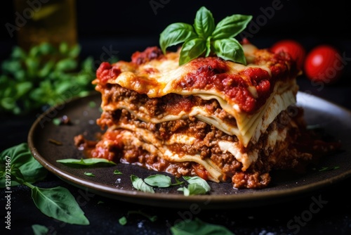 Italian layered pasta dish photo