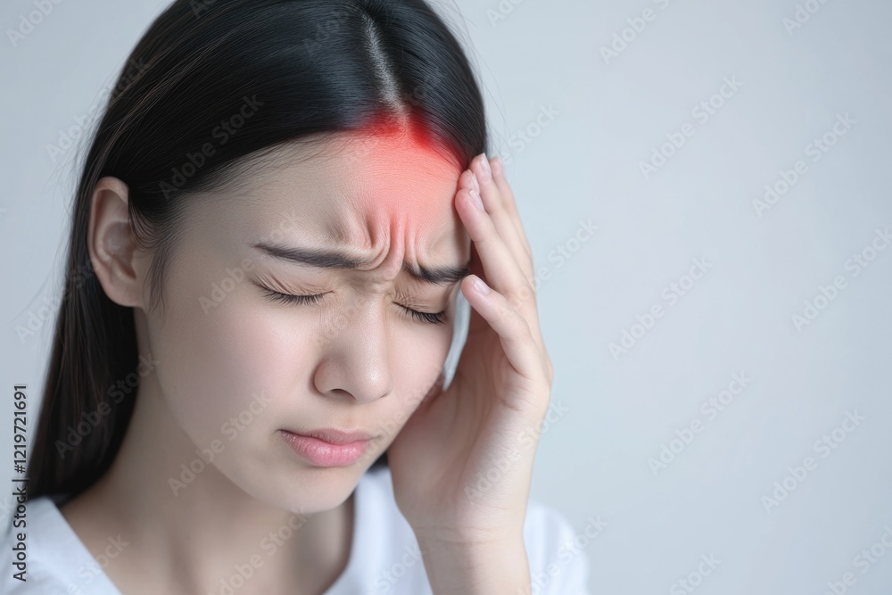 A person experiencing severe headache or migraine A person experiencing severe headache or migraine