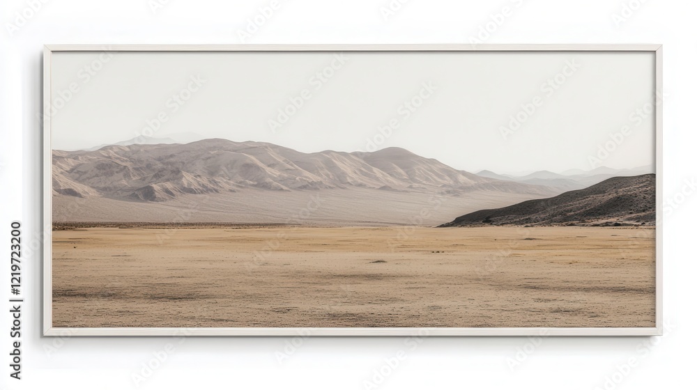 Fototapeta premium Serene Dawn Landscape Framed by Gentle Mountains