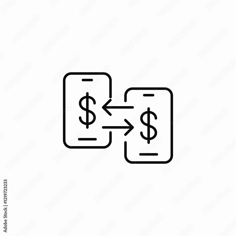 dollar mobile transactions icon sign vector dollar mobile transactions icon sign vector