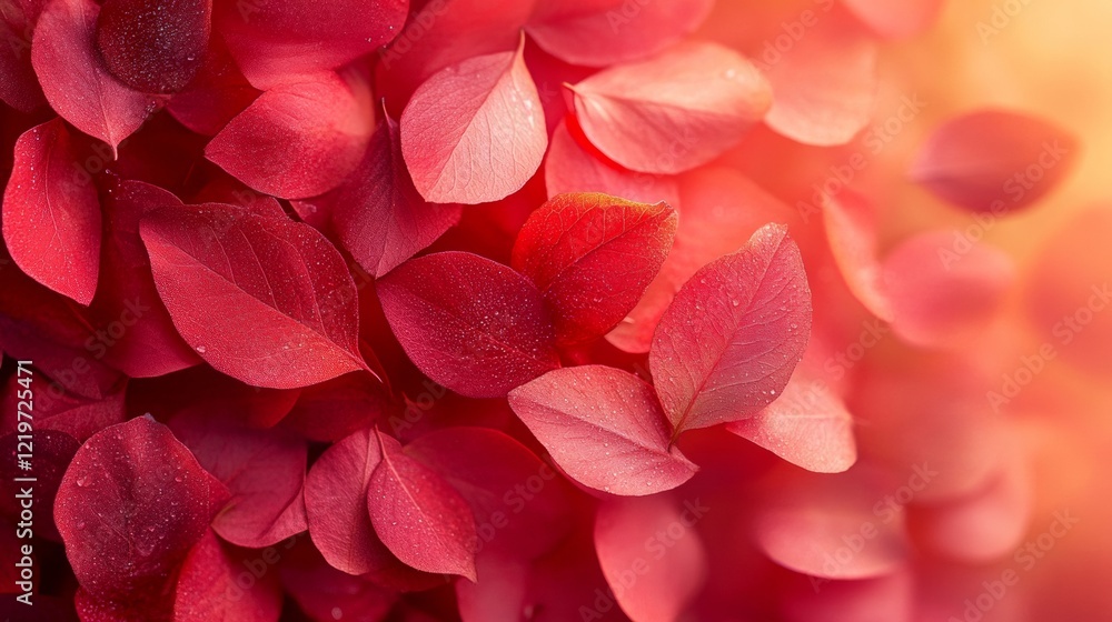 Obraz premium Vivid Close-Up of Red Flower Petals