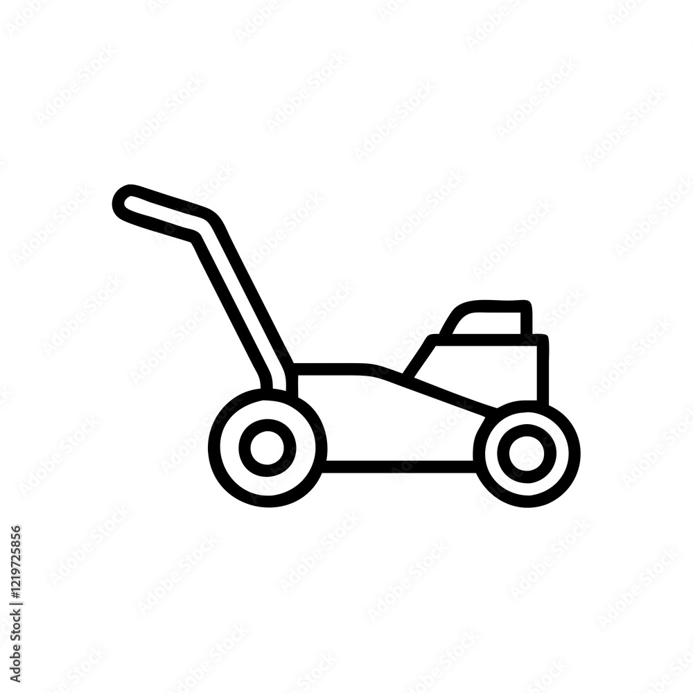 Lawnmower icon, isolated vector illustration. Lawnmower icon, isolated vector illustration.