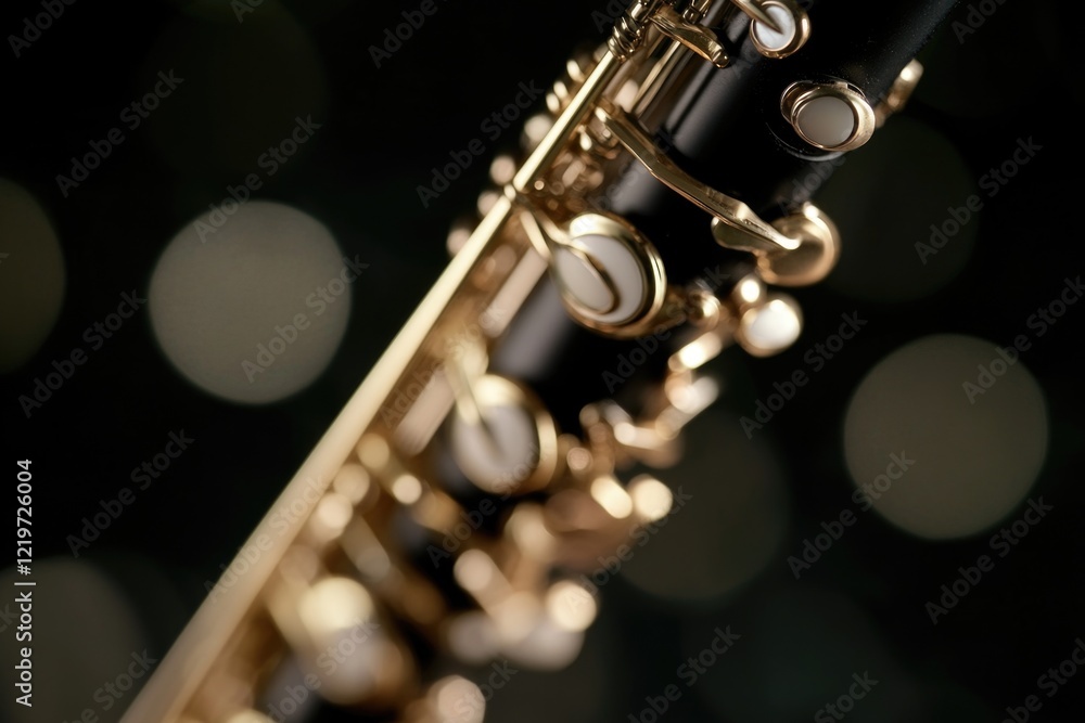 Fototapeta premium A detailed shot of a flute with the surrounding area blurred