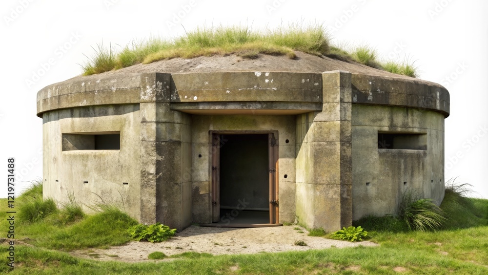 Isolated Concrete Bunker Structure Isolated Concrete Bunker Structure