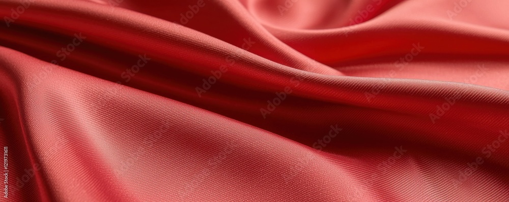 A rich, red fabric drapes elegantly, showcasing smooth textures and gentle folds. A rich, red fabric drapes elegantly, showcasing smooth textures and gentle folds.