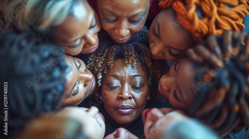 Group of Christians Pray Together to Bless and Support Each Other in a Moment of Spiritual Unity photo