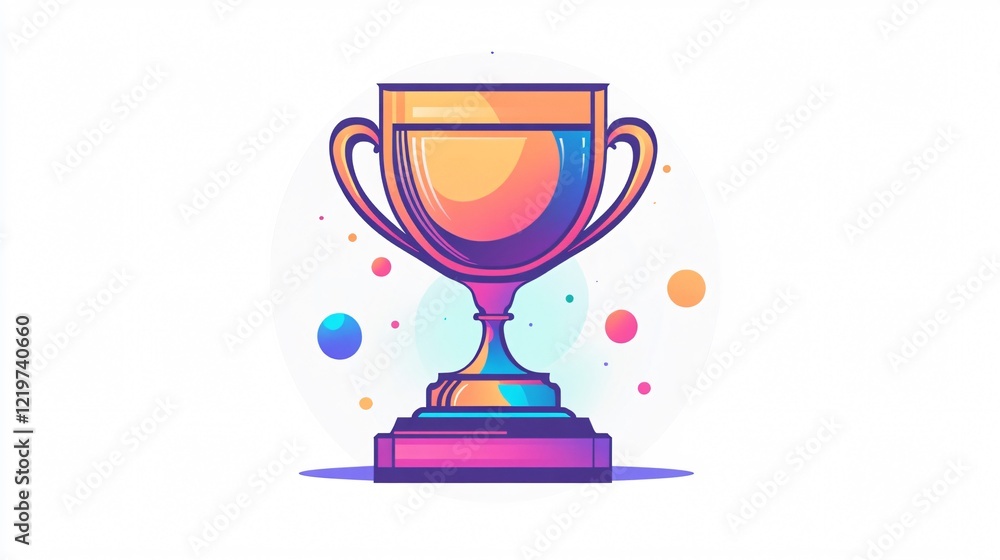 Cup Trophy Flat Style Icon Vector Design Cup Trophy Flat Style Icon Vector Design