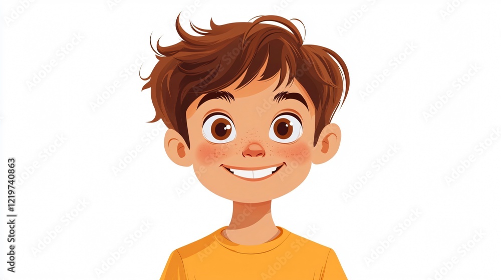 Cute Happy Smiling Child Isolated on White Wide Angle Cute Happy Smiling Child Isolated on White Wide Angle