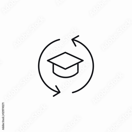 college transfer icon sign vector