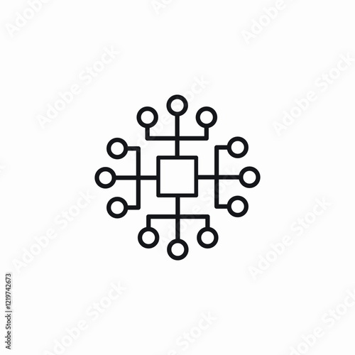 microchip central system icon sign vector