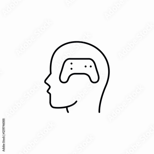 mind technology control icon sign vector