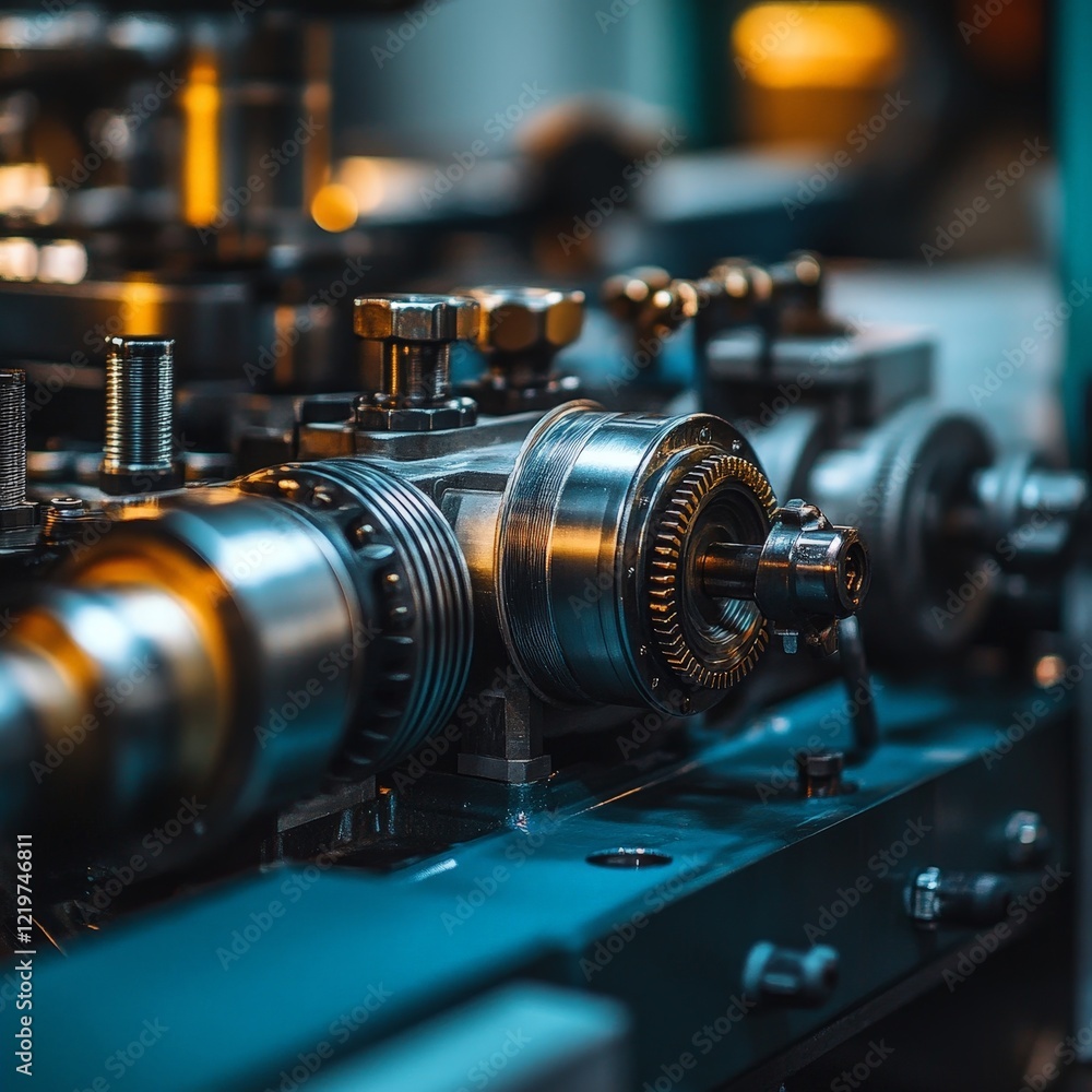 A close-up of a CNC machine tool in an industrial setting. Perfect for manufacturing, engineering, and advanced technology visuals. A close-up of a CNC machine tool in an industrial setting. Perfect for manufacturing, engineering, and advanced technology visuals.