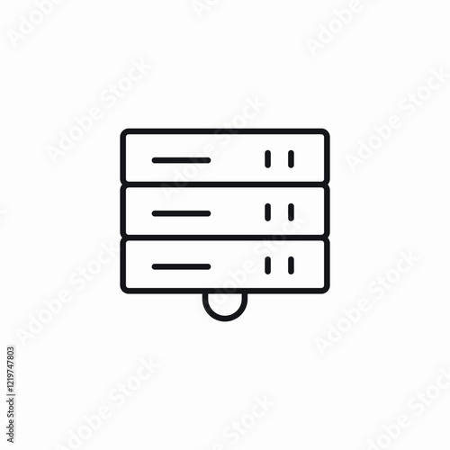 server pile icon sign vector