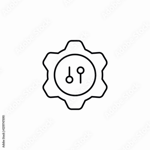 settings adjustment icon sign vector