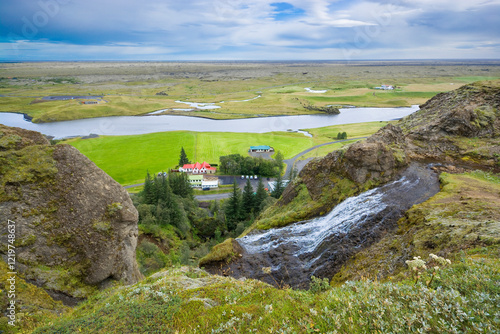 Systrafoss waterfall at Kir...